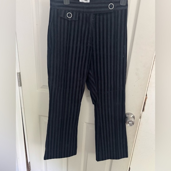 Derek Lam 10 Crosby  Striped Crop Flare Trousers Womens Size 2 - Picture 3 of 16